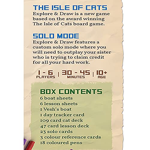 City of Games | The Isle of Cats: Explore & Draw - Juego de Mesa, Edad 10+, 1-6 Jugadores, 30-45 Min miniatura 6