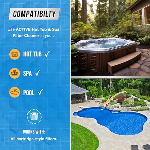 Active ACTIVE-FILTERCLEANER-32OZ Spa Hot Tub Filter Cleaner - 32Oz (2-4 Uses) Cleaning Soaking Solution, Hot Tubs & Pool Cartridge Cleaner thumb #3