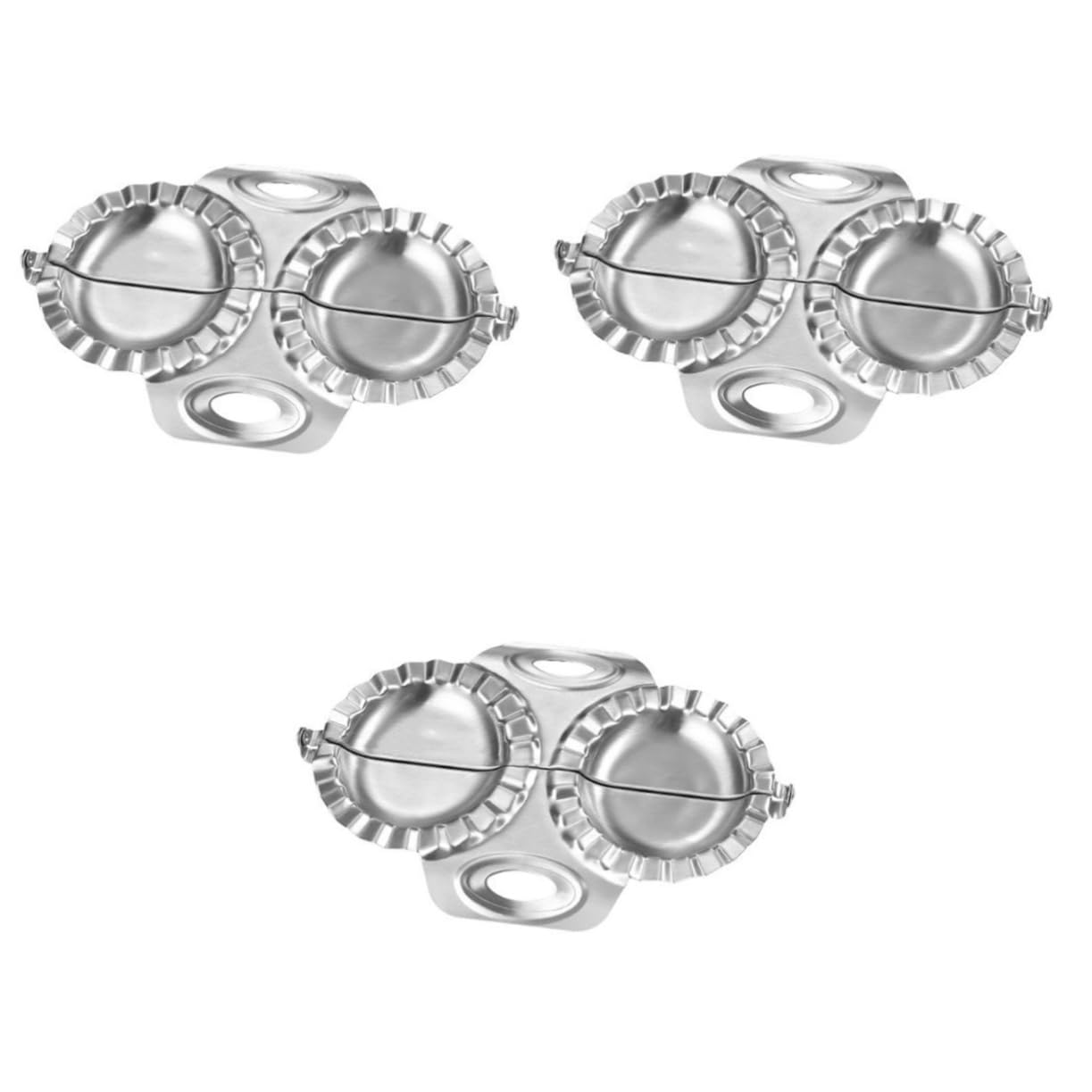 PRETYZOOM 3pezzi Stampo Per Ravioli Acciaio Inossidabile Mould Cutter Per Dumplings e Pierogi Utensile Da Cucina Per Preparare Gnocchi e Potstickers Facile Da Usare e Pratico Per Casa e