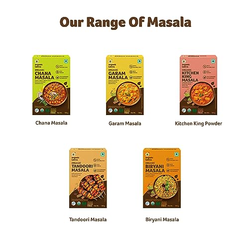 Image of Organic Tattva, Organic Sambar Powder 200 Gram | Authentic South Indian Flavor |Pesticide and Chemical Free | With Natural Oils | Rich Aroma | Naturally Gluten Free | (Pack of 2-100gm Each)