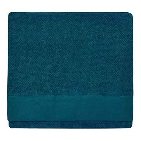 furn. Textured Cotton Bath Towel, Blue Cover