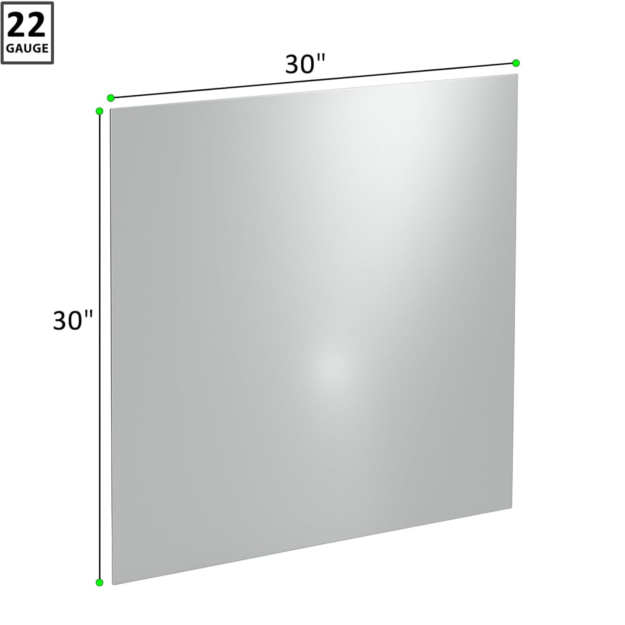 30” x 30” Stainless Steel Flat Panel Backsplash | Wall Mount Splash Guard | Heavy-Duty 304 SS Wall Protector for Commercial Kitchen, Sink, Stove, or Prep Table