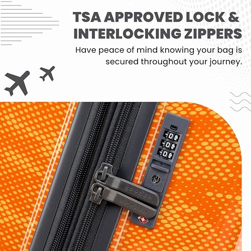 Spyder Matrix 29 Inch Large Luggage Expandable Hardside Upright Suitcase with 360° Spinner Wheels, TSA Approved Lock, Orange3