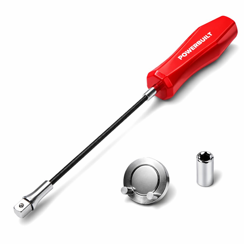 Powerbuilt Magnetic Oil Drain Plug Remover Tool 942072