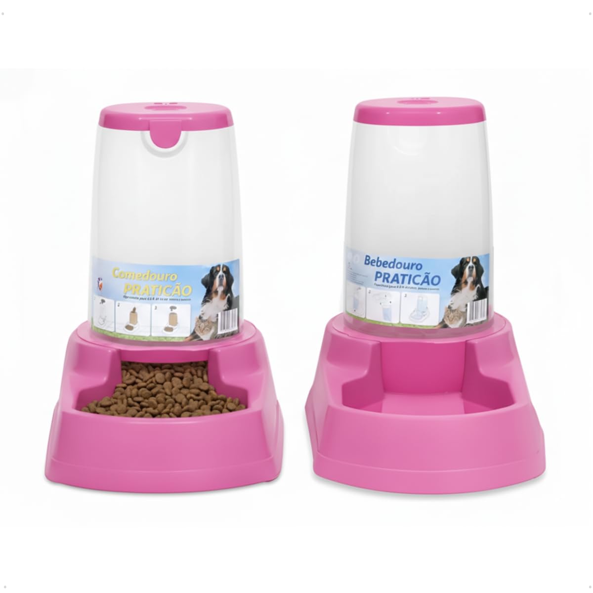 Kit Comedouro e Bebedouro Automático 6L Para Cães e Gatos | Reabastecimento por Gravidade