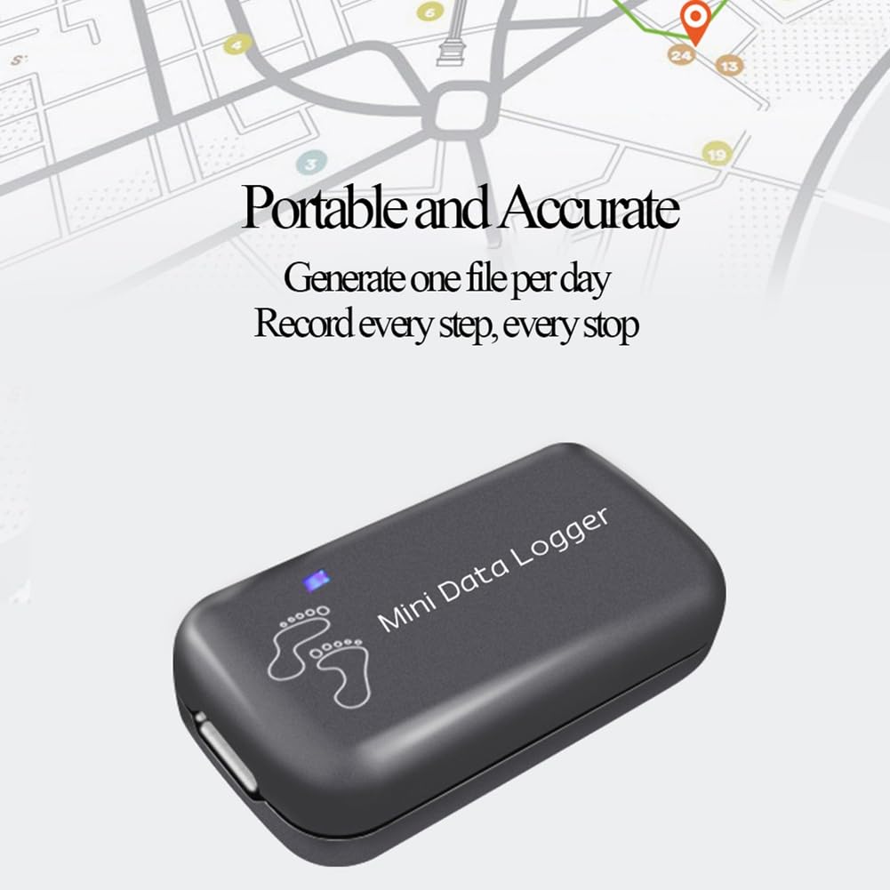 Mini Enregistreur de Données GPS Étanche, Enregistreur de Suivi GPS pour Chat, Chien, Animal de Compagnie, Sport, Randonnée, Voyageur, Cartographie, Navigation