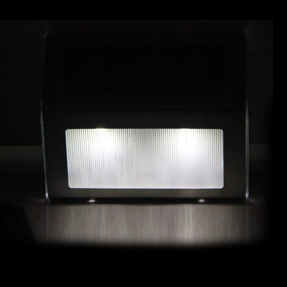 Lumière d'escalier sans fil à 2 LED solaire allumage extinction automatique pour éclairage escaliers chemins terrasses ensemble de 8 luminaires modernes