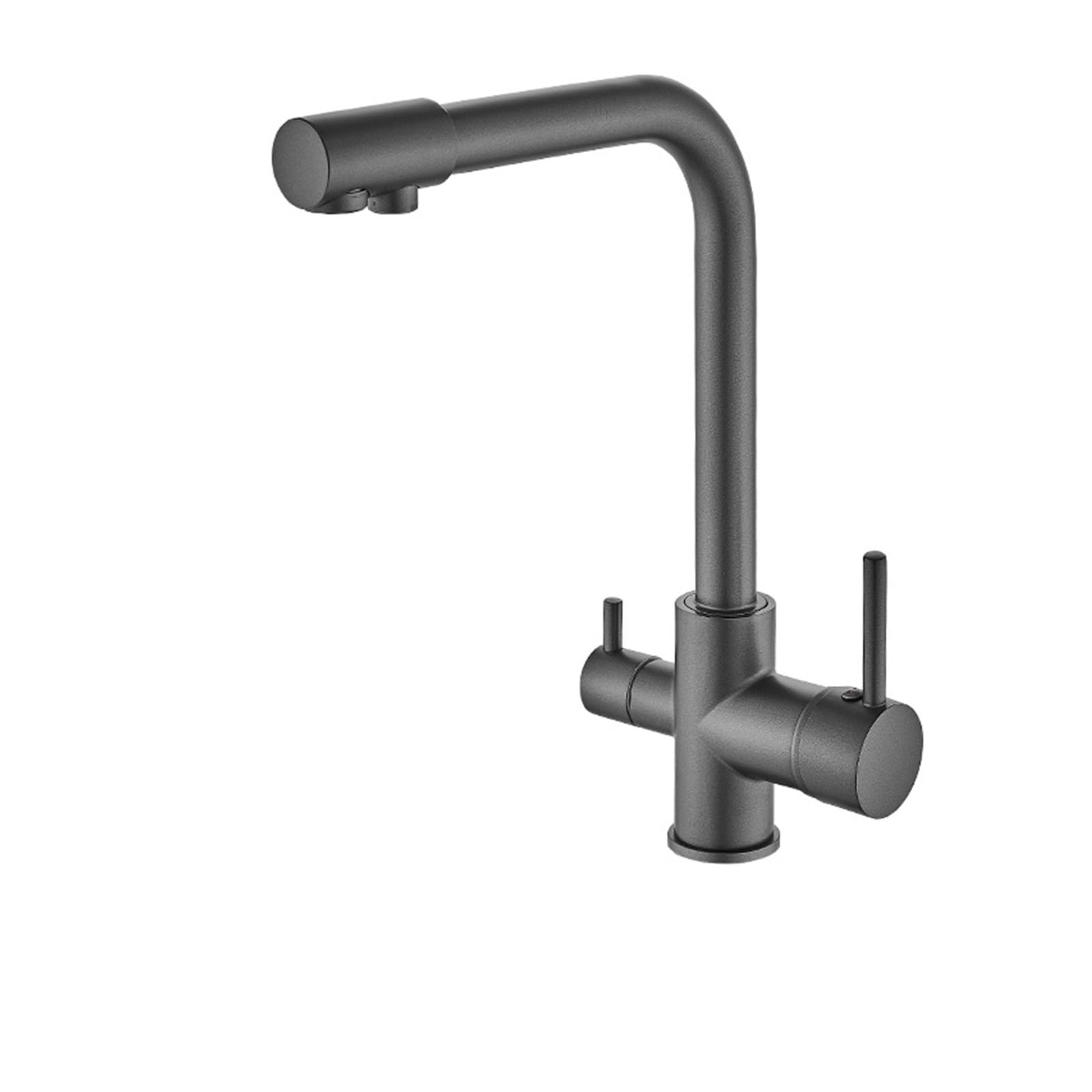 Robinet de cuisine filtré eau potable mélangeur évier purificateur gris