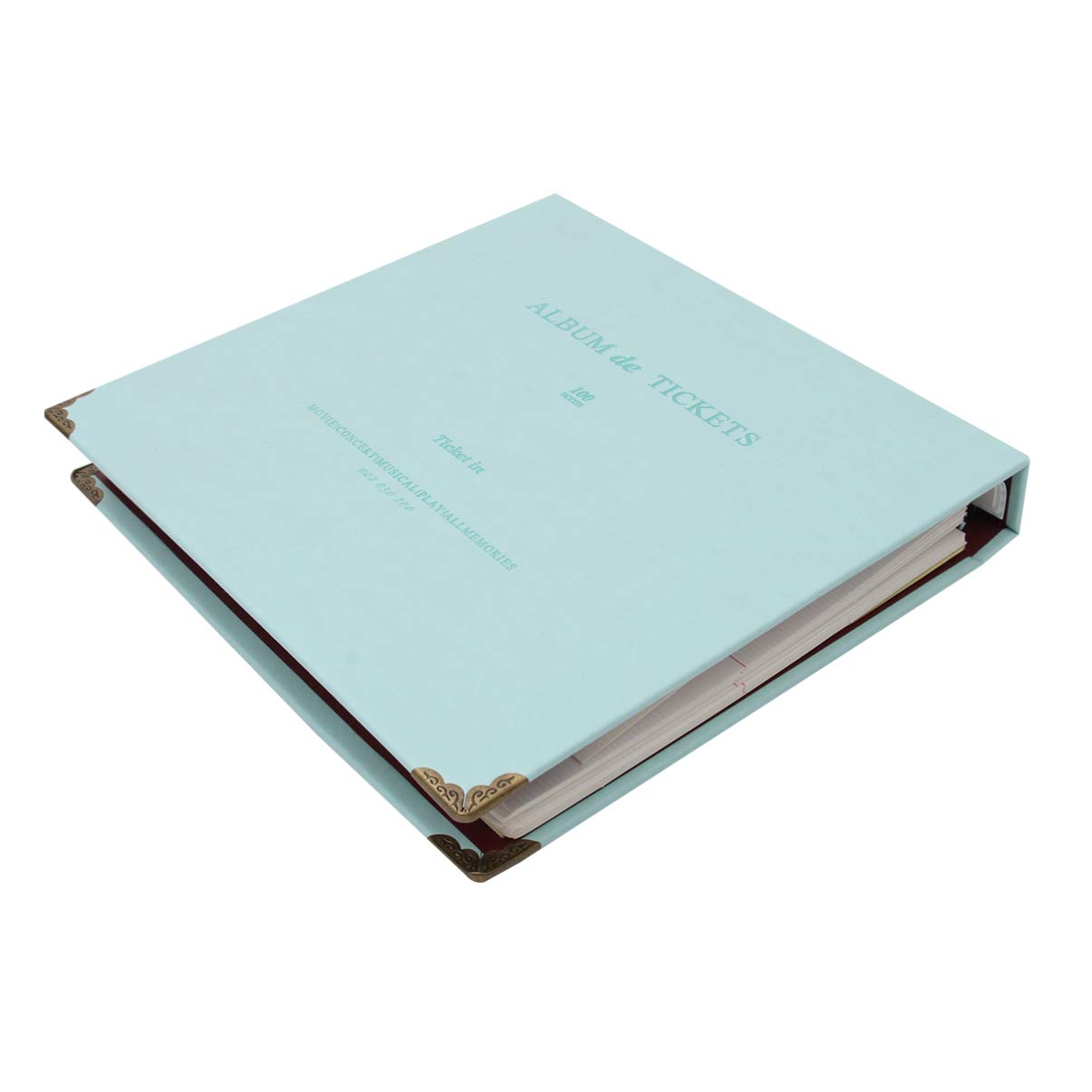 Toyandona Light Green Ticket Stub Organizer Banknote Bill Movie Ticket Collection Book Album Memory Photo Holder Storage Note For Home Office (Light Green)