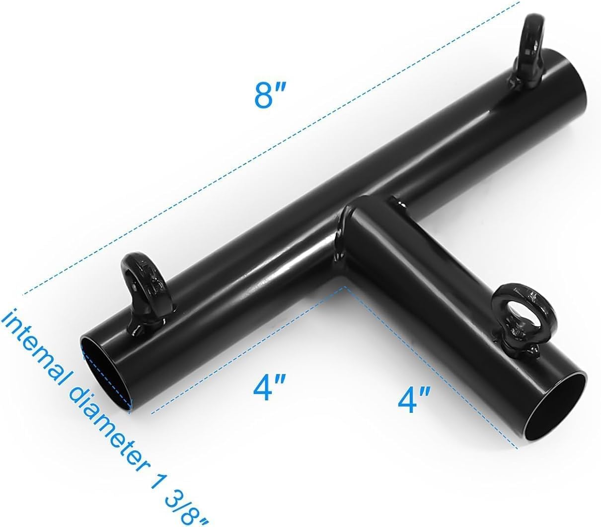 Aoneky 1 3/8'' Corner Canopy Fitting Couplers Kit - Frame Carport Connectors for 4 6 8 10 Leg (2-Pack 3 Way T Shaped Fittings)