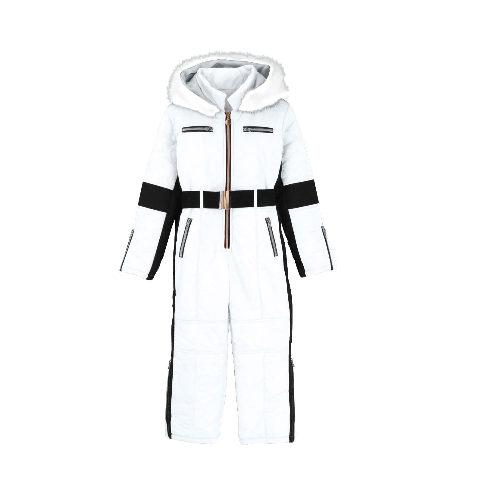 Generisch Tuta da neve da ragazza, da sci, antivento, set invernale caldo con cintura, tuta da sci, tuta da neve, abbigliamento da sci
