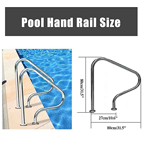 Piscine en acier inoxydable avec ce pack de 2 handrails de 250 lbs - 3