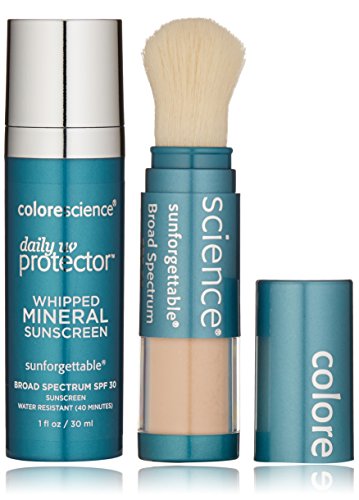 Colorescience Sunscreen Daily UV Essentials, Whipped Mineral Sunscreen and Brush-On Sunscreen Powder