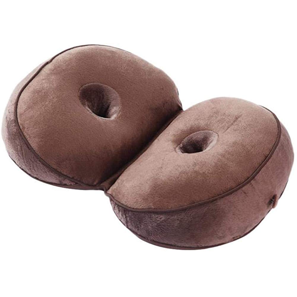 Msql Brown Dual Comfort Cushion Lift Hips Up Seat Cushion Orthopedic Butt Pad Support Cushion, For Pressure Relief, Shaping,