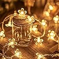 LIGHTOP Flower Fairy Lights Battery Operated Indoor String Lights 30LED Cherry Blossom Lights Waterproof Decoration for Camping,Garden Fence,Birthday,Terrace,Yard,Wedding Party,Bedroom