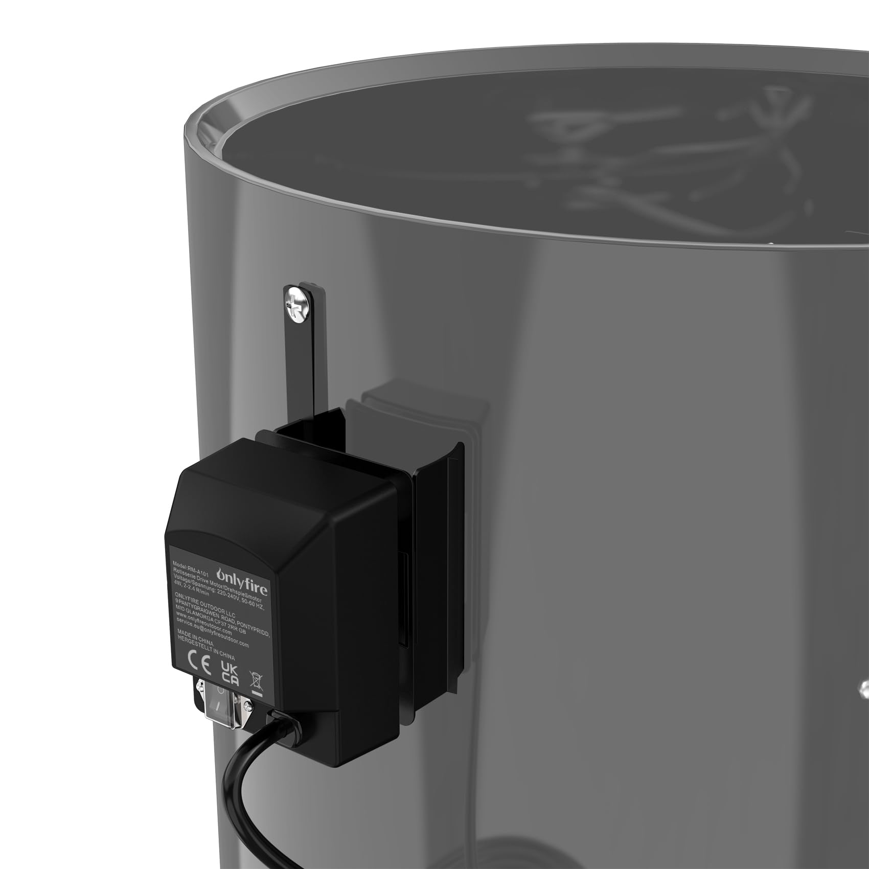 onlyfire BRK-6099 Girarrosto per Barbecue in Acciaio Inox per Weber WSM 57 cm Cooker, 220V - 240V