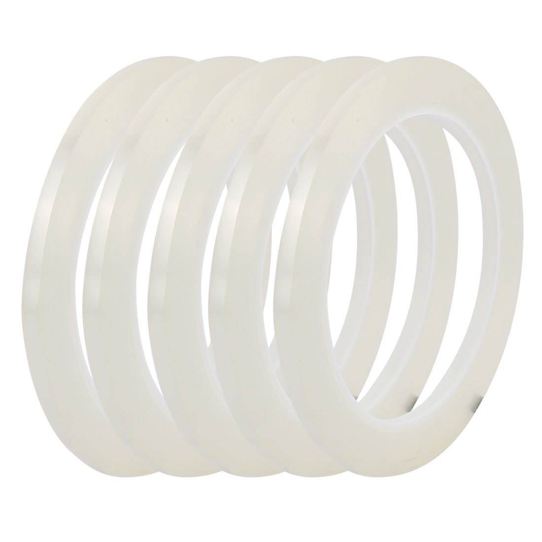 Aexit 5pcs 5mm Labels & Labeling Equipment Width 66M Length Single Sided Adhesive Easy-Clear Marking Industrial Labeling Tape Tape Clear