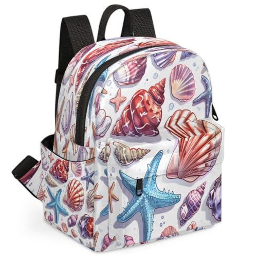 Starfish Shell Conch Backpack for Women Large Capacity with Adjustable Pressure Relief Strains Lightweight Travel Backpack for Work Travel Casual Gifting