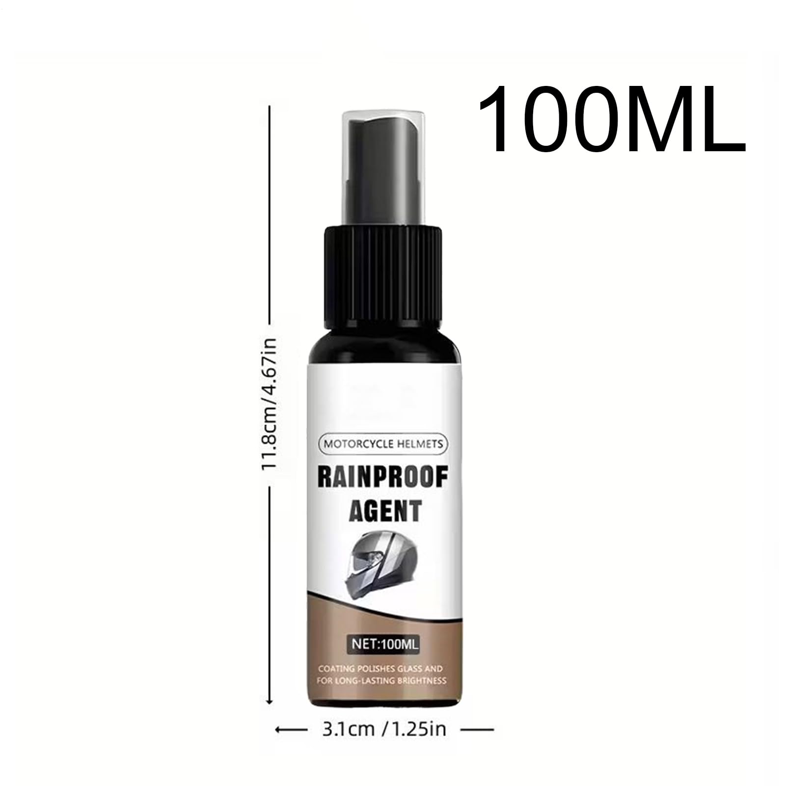 Generisch Spray anti-buée pour lunettes - 100 ml - Spray anti-buée pour casques et lunettes - Produit anti-pluie pour moto - Pour plongée et ski Scuba - Natation - Cyclisme - Extérieur