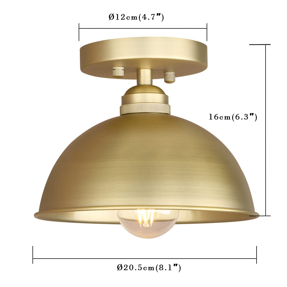Plafonnier Vintage Encastré En Fer, Abat-Jour Industriel, Luminaire Suspendu En Métal Pour Couloir, Chambre, Cuisine, Salon/Antique/Un