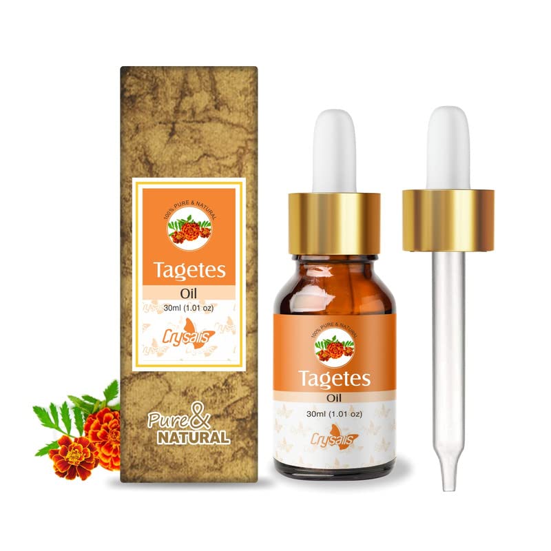Image of Crysalis Tagetes Oil 30 ml (1.01 fl oz) - Bold Fruity-Herbal Aromatic Oil for Soap Making, Candles & DIY Blends