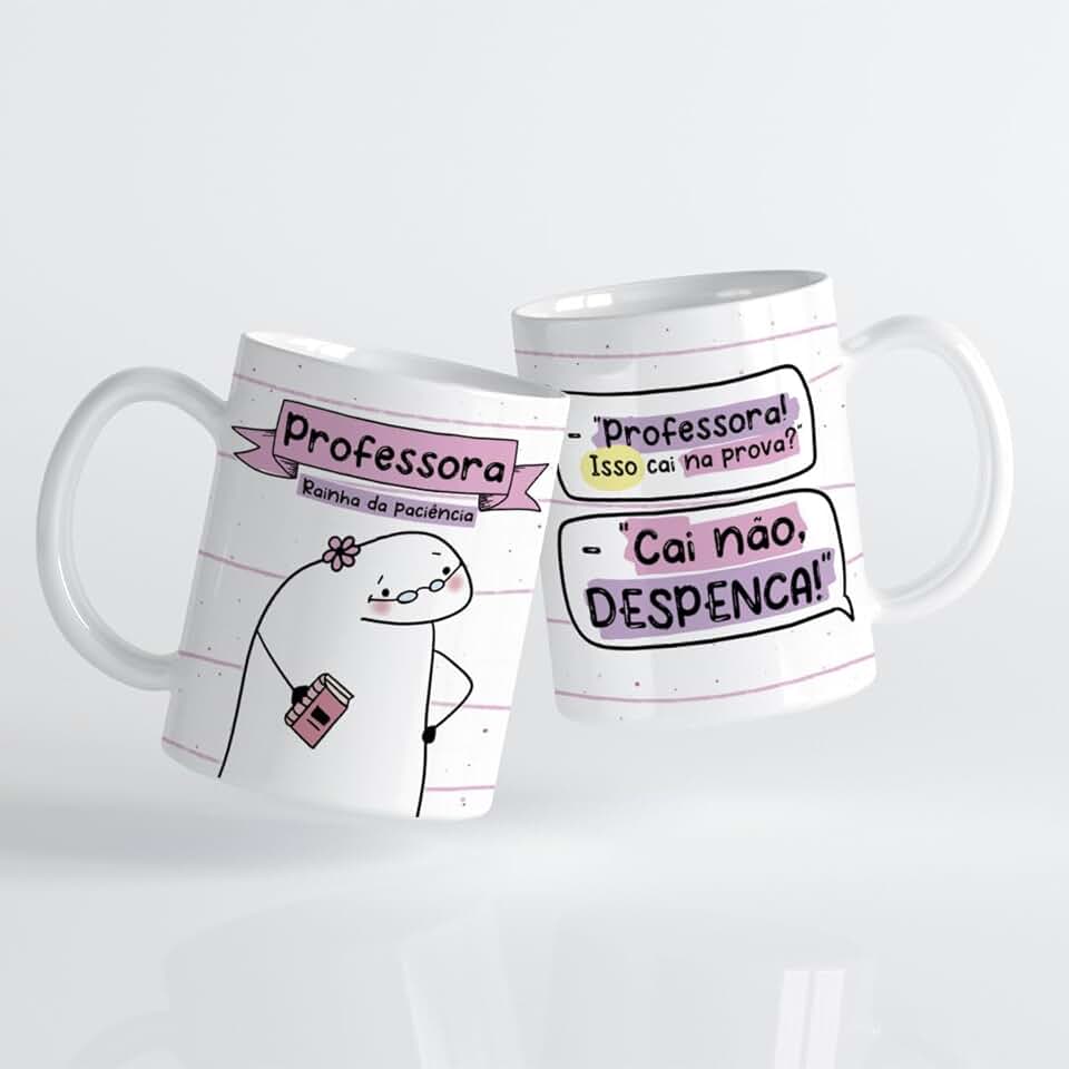 Caneca xicara profissão flork professor professora 25EI (professor)