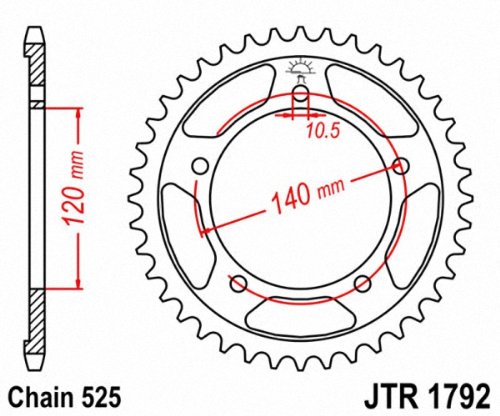 Amazon.com: JT Sprockets JTR1792.47 47T Steel Rear Sprocket