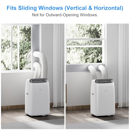 Image of Gasbye Dual Hose Portable Air Conditioner, [2026 Upgraded] Full DC Inverter Compressor, Energy-Saving 13.0 CEER, Low Noise (45dB), Cools Room up to 550 Sq.Ft., Backlit Remote Control, 15,000BTU, White