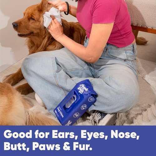 Image of Canada Dog Wipes - 100 Dog Wipes for Paws and Butt, Fur, Ears - Plant-Based Pet Wipes with Aloe Vera, Shea Butter for Puppies, Large Dogs, Cats