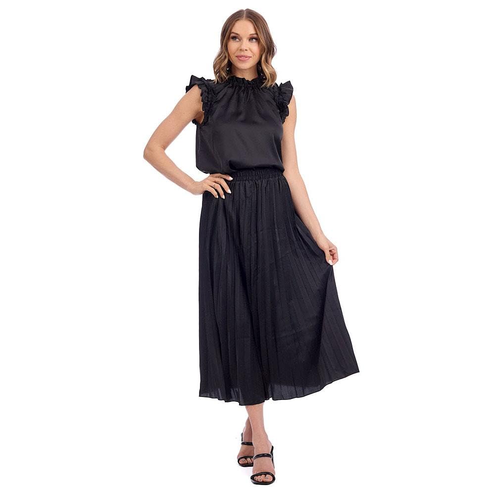Mud Pie Womens Mud Pie Womens Townes Pleated Skirt