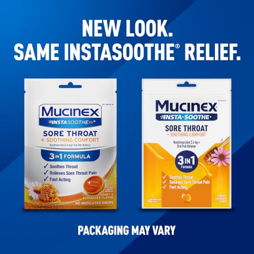 Mucinex InstaSoothe Sore Throat + Soothing Comfort - Honey & Echinacea (40 Count (Pack of 1)) - image 2