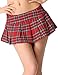 Avidlove Women Role Play Mini Plaid Skirt Polyester Red Sexy Schoolgirl Lingerie Red (FBA) L = US M