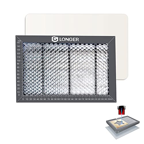 LONGER Laser Graviermaschine Honeycomb Wabentisch 300x200mm Waben Laser Arbeitsplatte Arbeitstisch für Laser Cutter Tischschutz für die Meisten Graviermaschinen Gravurwerkzeug