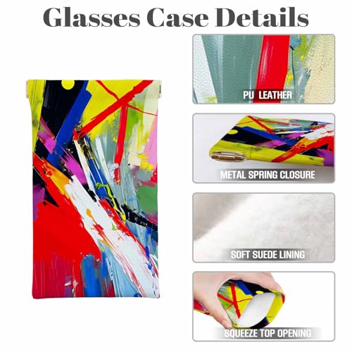 Image of Dragonfly Glasses Case Lightweight Glasses Cases PU Sunglass Organizer Eyeglasses Case Glasses Cases For Men Women