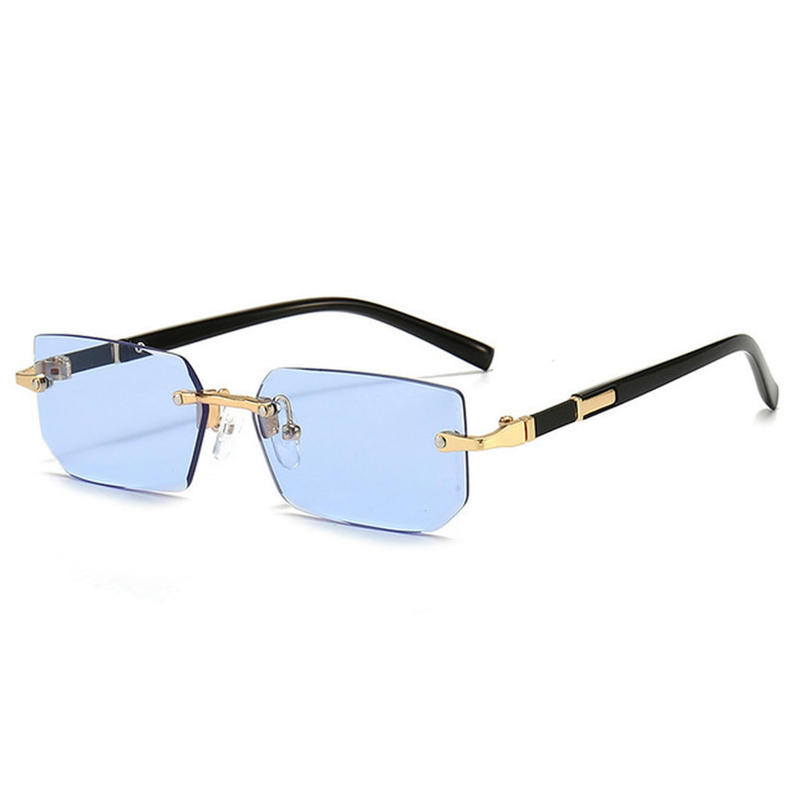 NOGRAX Okulary przeciwsłoneczne Rimless Prostokąt Moda Popularne Kobiety Mężczyźni Odcienie Małe kwadratowe Okulary przeciwsłoneczne
