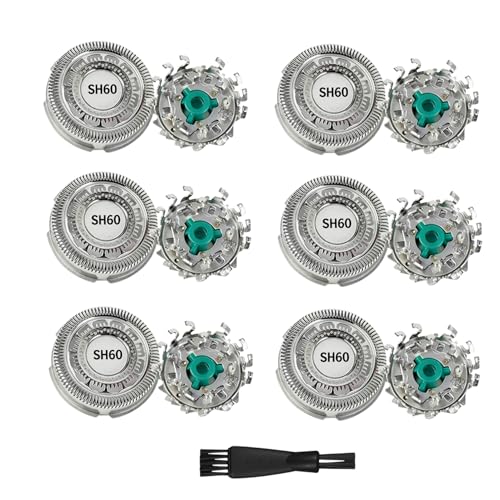 SH60 Replacement Shaver Heads Compatible with Philips Norelco Series 6000 Upgraded Electric Razor Blades for S6880 S6810 S6850 S6xxx Replacement Heads for Philips Shaver Series 6000