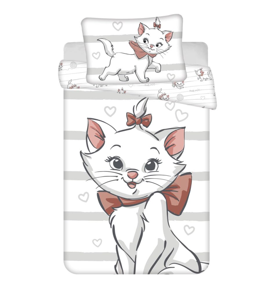 Jerry Fabrics Marie Cat Bow Children's Bedroom Bedding Set 100 x 135 cm 40 x 60 cm