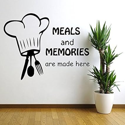 Gifts Collection Decal Stylemeals and Memories Wall Sticker Small Size- 15 * 12 Inch Color - Black