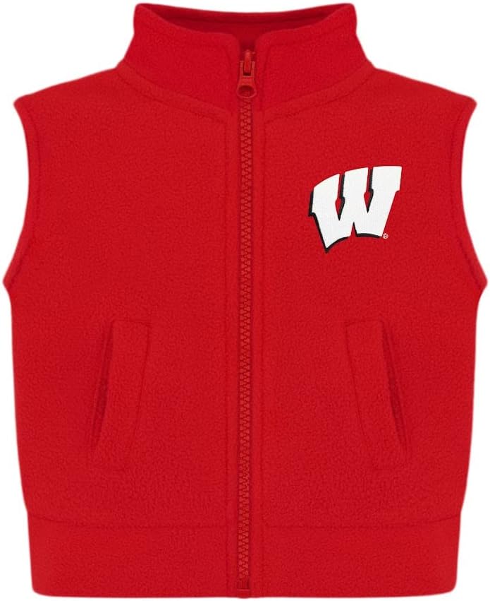 Creative Knitwear Red Polar Fleece Vest Size 6 - Flying W Script