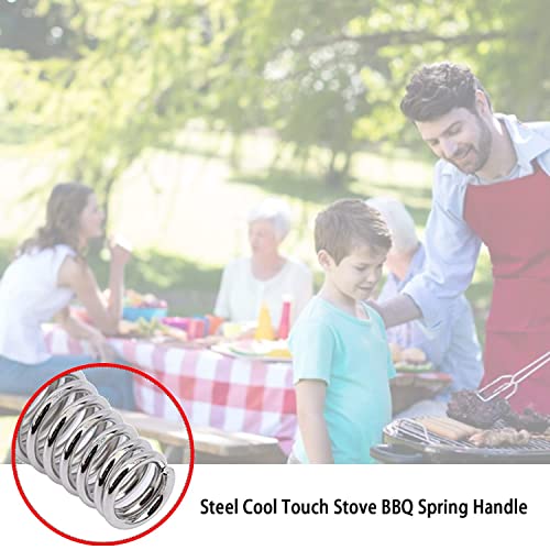 4 piezas asas de resorte para parrilla acero inoxidable miniatura 4