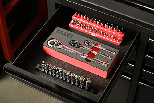 Image of ARES 39009-CA 12-Pc 1 /4in Swivel Socket Set, 6-Point, Metric