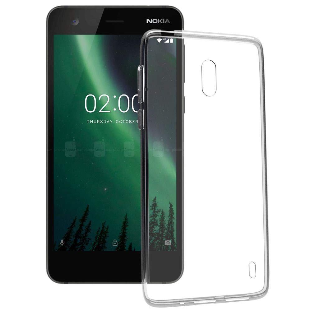 EbestStar Cover Per Nokia 1 - Custodia Silicone TPU Trasparente Antiurto Con Vetro Temperato - Protezione Sottile E Morbida - 2