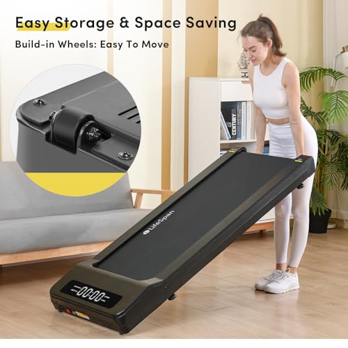 Image of LifeSpan Fitness Under Desk Treadmill Ultra Quiet Walking Pad Treadmill at Home Office, 0.4 to 6mph, 400lbs Capacity