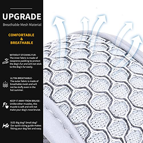 Image of LUCKYPAW Dog Muzzle Anti Biting Barking and Chewing with Comfortable Mesh Soft Fabric and Adjustable Strap, Suitable for Small, Medium and Large Dogs