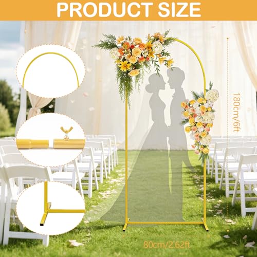 Arche de mariage stable 1,8M en métal contre le vent décoration