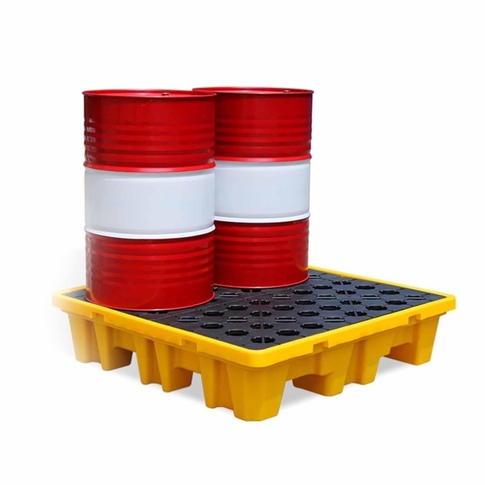 JKJZSALJ Heavy-Duty Spill Containment Platform With Drain, 26"X26"X6" Pallet, 2200 Lbs Capacity, Industrial Spill Tray For Drum Storage And Hazardous Material Management,72x72x16cm