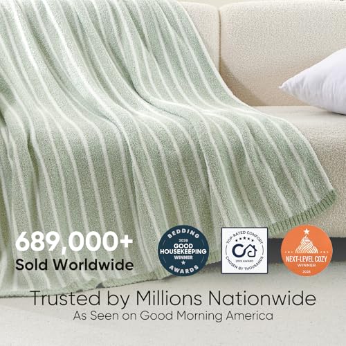 Image of Snuggle Sac Ultra Soft Throw Blanket, Sage Green, 50 inchx60 inch
