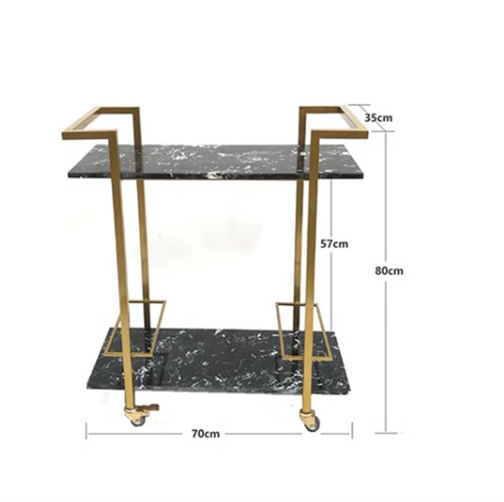 d Chariot de service à 2 étages Chariot de service pour hôtel Beve Chariot commercial ack n cuisine Chariot de service 70 x 35 x 80 cm Design pour salle à manger et événements