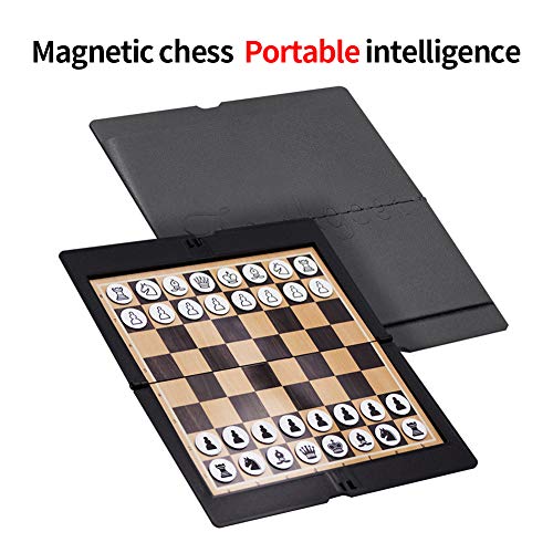 MIAOQI Foldable Magnetic Chess Set, Mini Pocket Student Mini Portable Traditional Fun Magnetic Folding Board Games for Travel School - Image 6