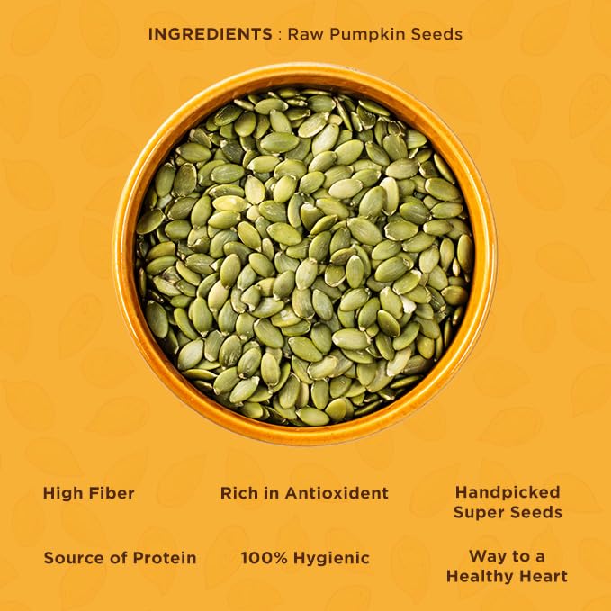 Image of Open Secret Pumpkin Seeds | 500g | Seeds, Pumpkin Seeds 500gm, Raw Pumpkin Seed, Seeds for Eating, Healthy Snacks, Rich in Antioxidant & Protein Rich Seeds, Rich in Fibre, No Preservatives (Pack of 1)